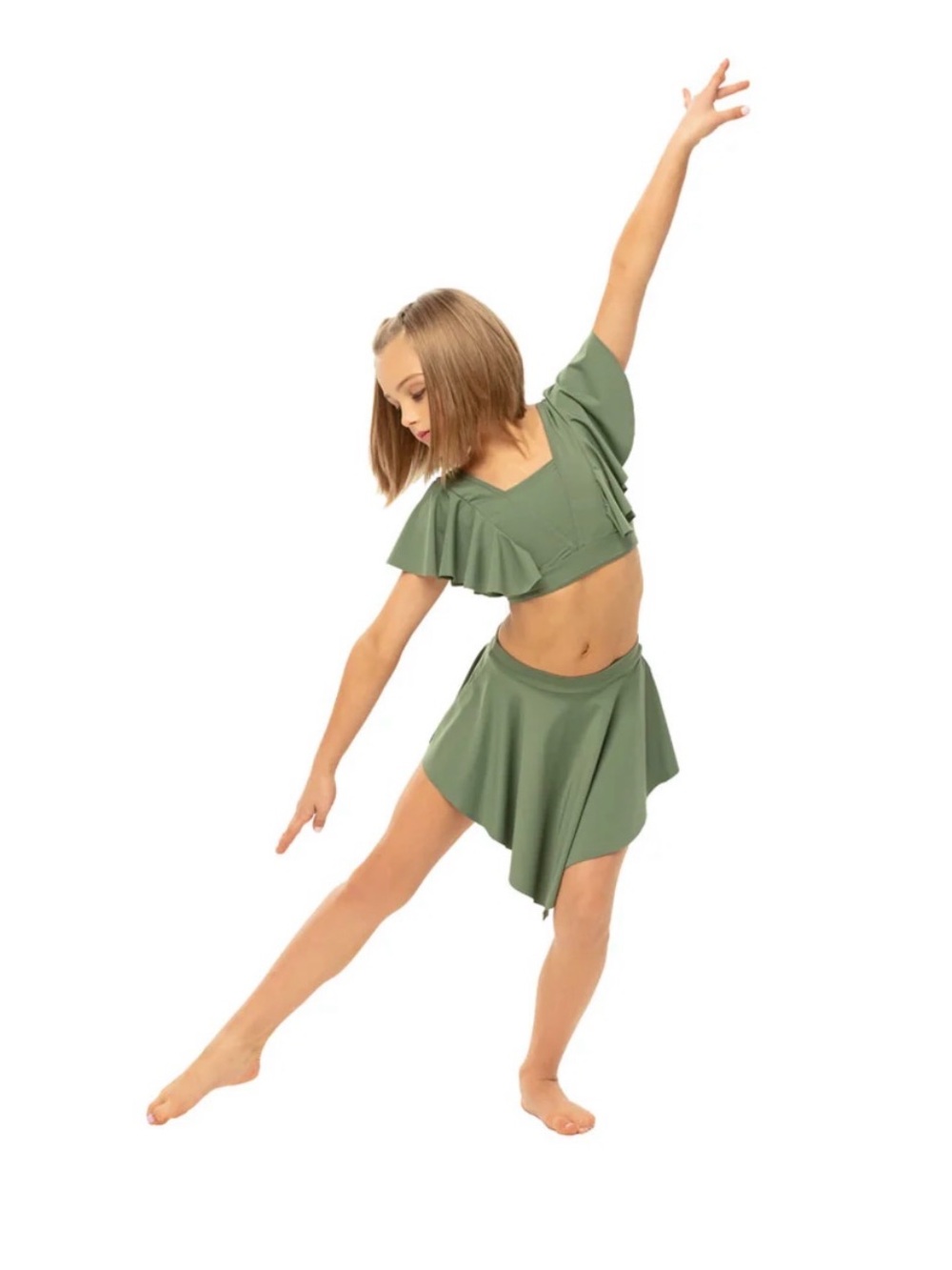 Reverence Dreamy Sage Lyrical Dance Costume Set Child YL